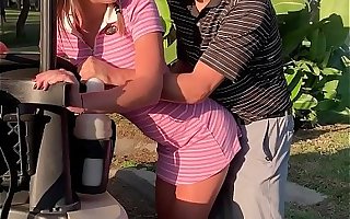 BIG Breast Blonde TEEN Gabbie Carter Hits A Hole-In-One