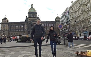 HUNT4K. Hunter meets a nice girl in Prague