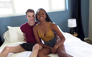 Ebony Hurricane Destiny Breaks Up Hairy Newbie Connor